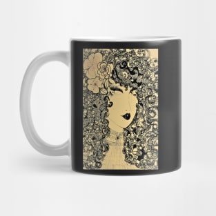 70S ART DECO DOLLY PRINT RETRO Mug